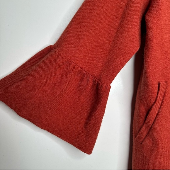 Anthropologie Rust One Button Sweater Jacket Size Small - Picture 5 of 10